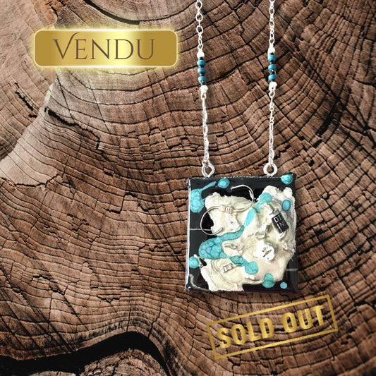 ✨ Vendu-Pendentif Elektro-Souffle de turquoise